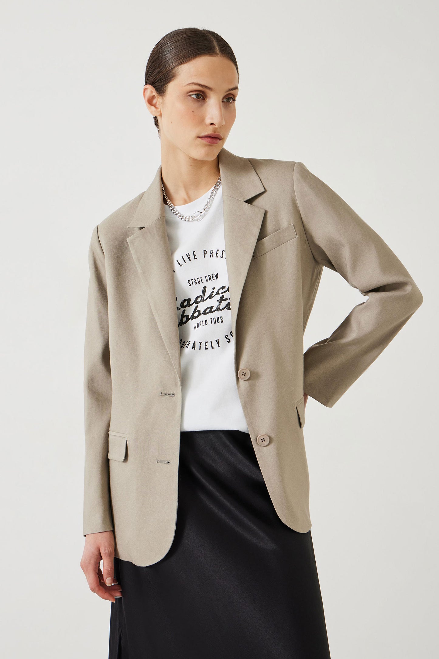Lana Relaxed Linen Blend Blazer