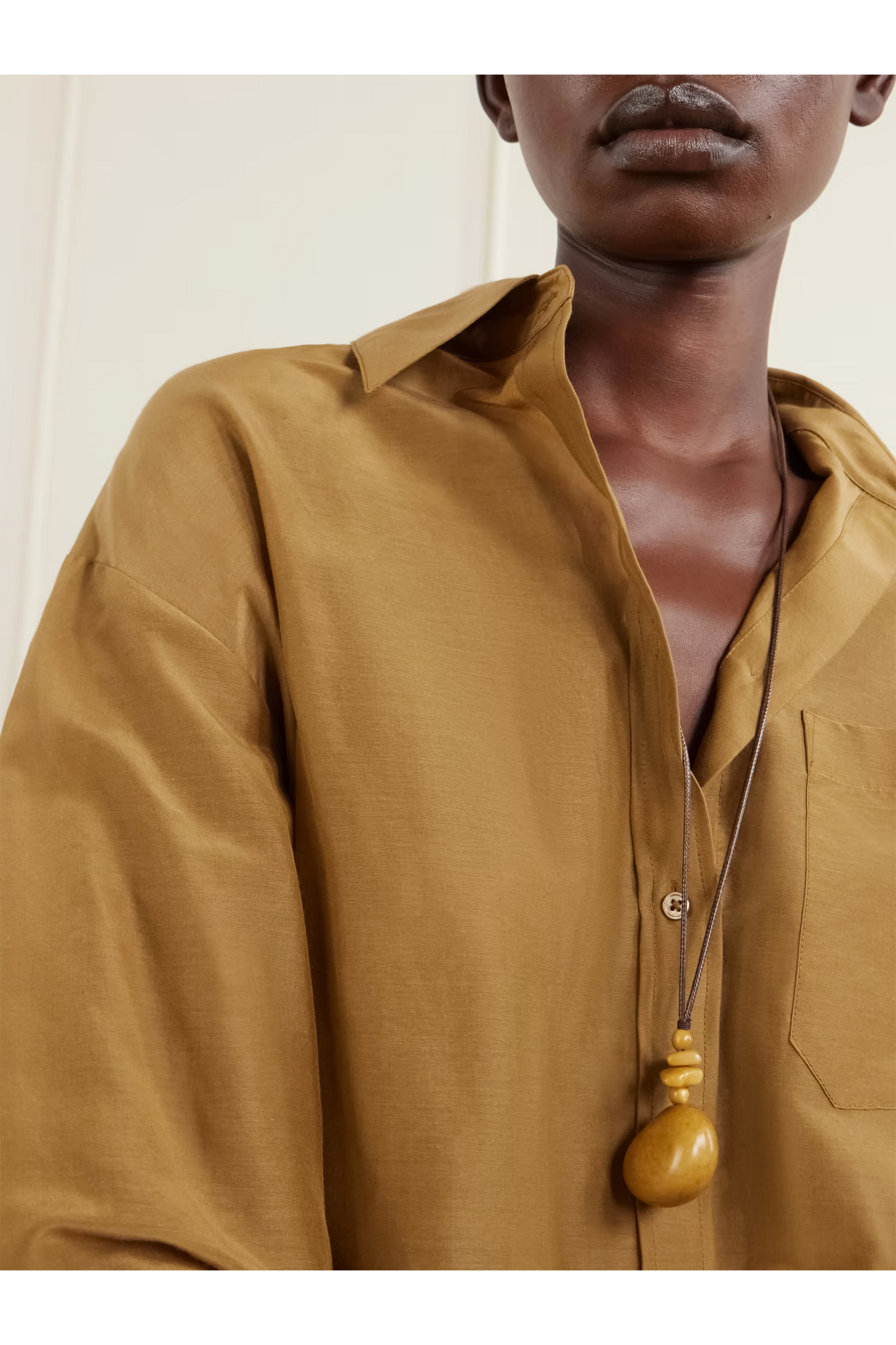 The Pendant Tagua and Leather Necklace