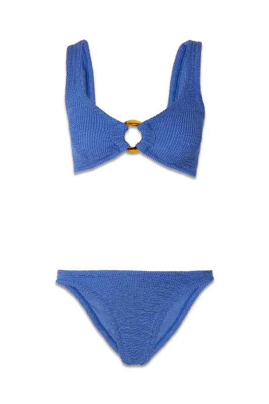 + NET SUSTAIN Julia Metallic Seersucker Bikini