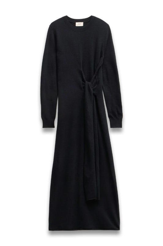 Tilly Tie Waist Merino Wool Midi Dress