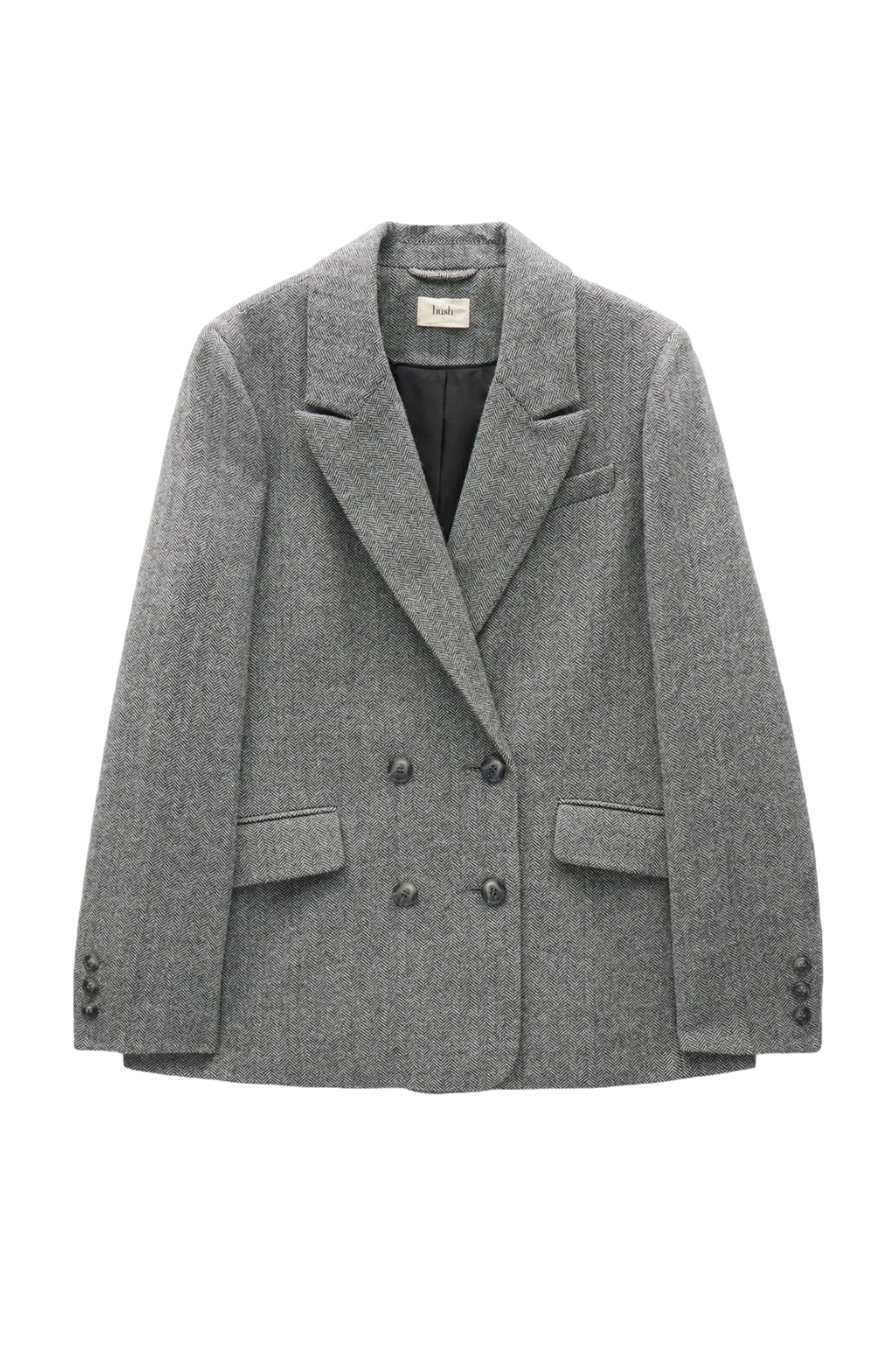 Maeve Wool Blend Herringbone Blazer