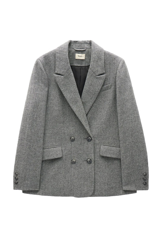 Maeve Wool Blend Herringbone Blazer