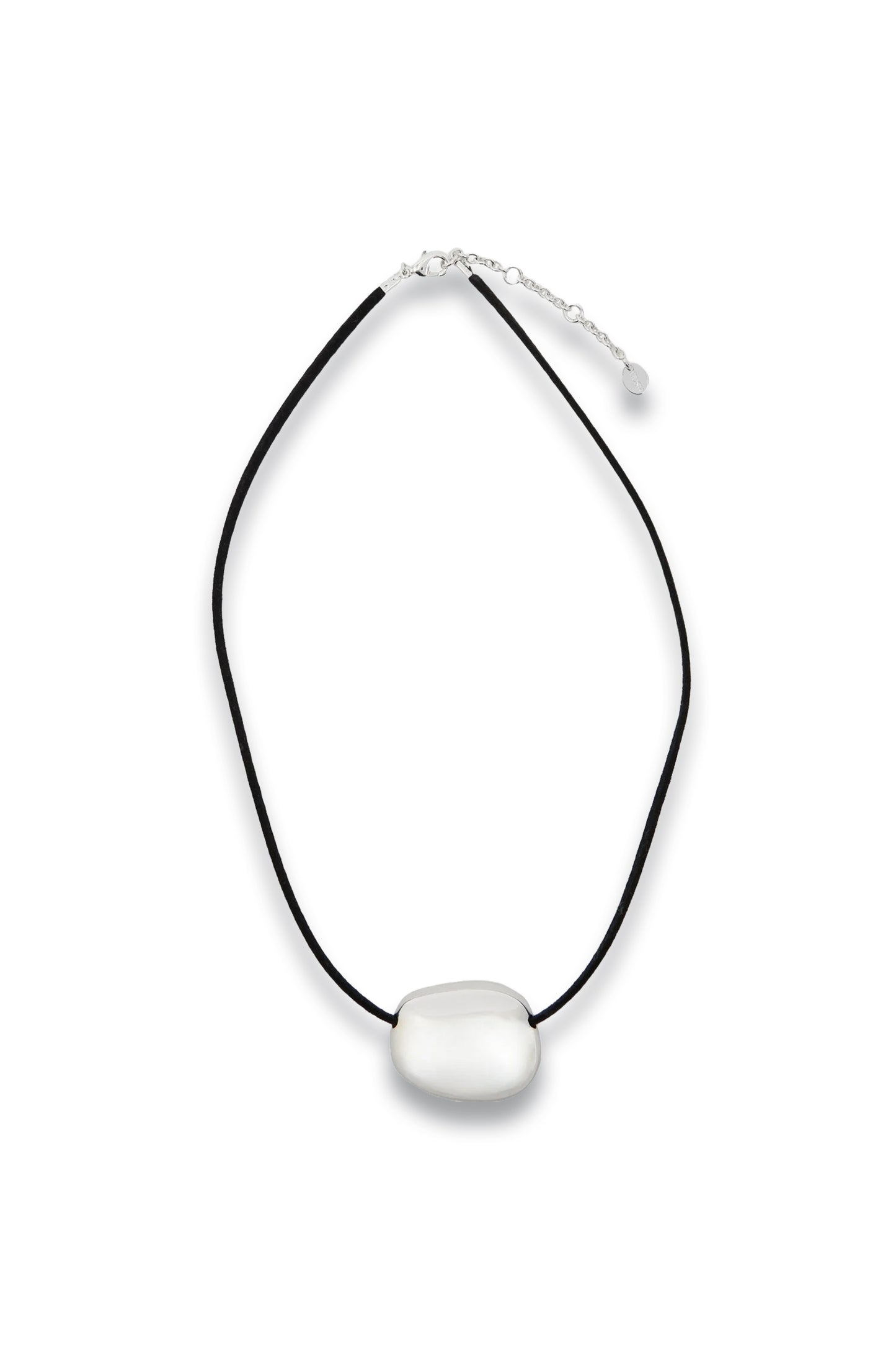 Pebble Pendant Cord Necklace