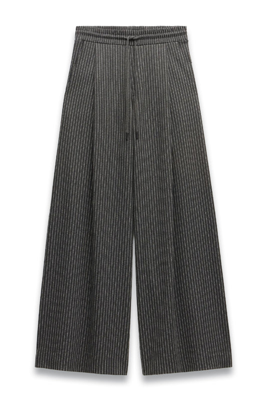 Pinstripe Wide Leg Jogger