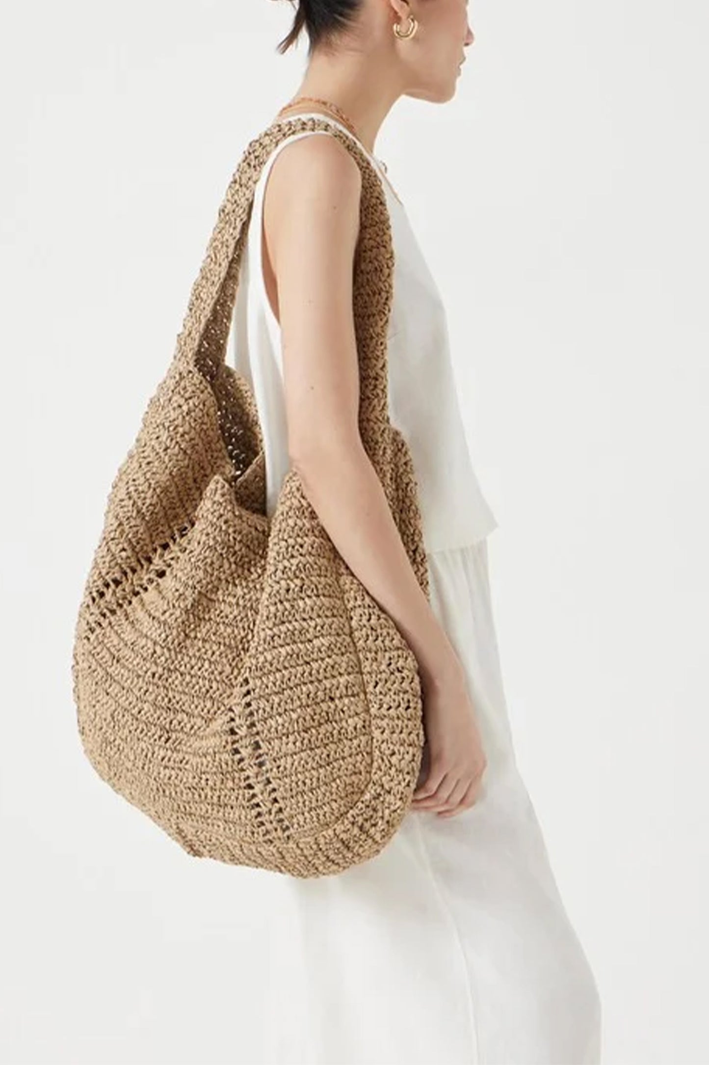 Raffia Oversized Tote Bag