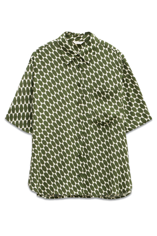 Shia Print Short Sleeve Relaxed Shirt