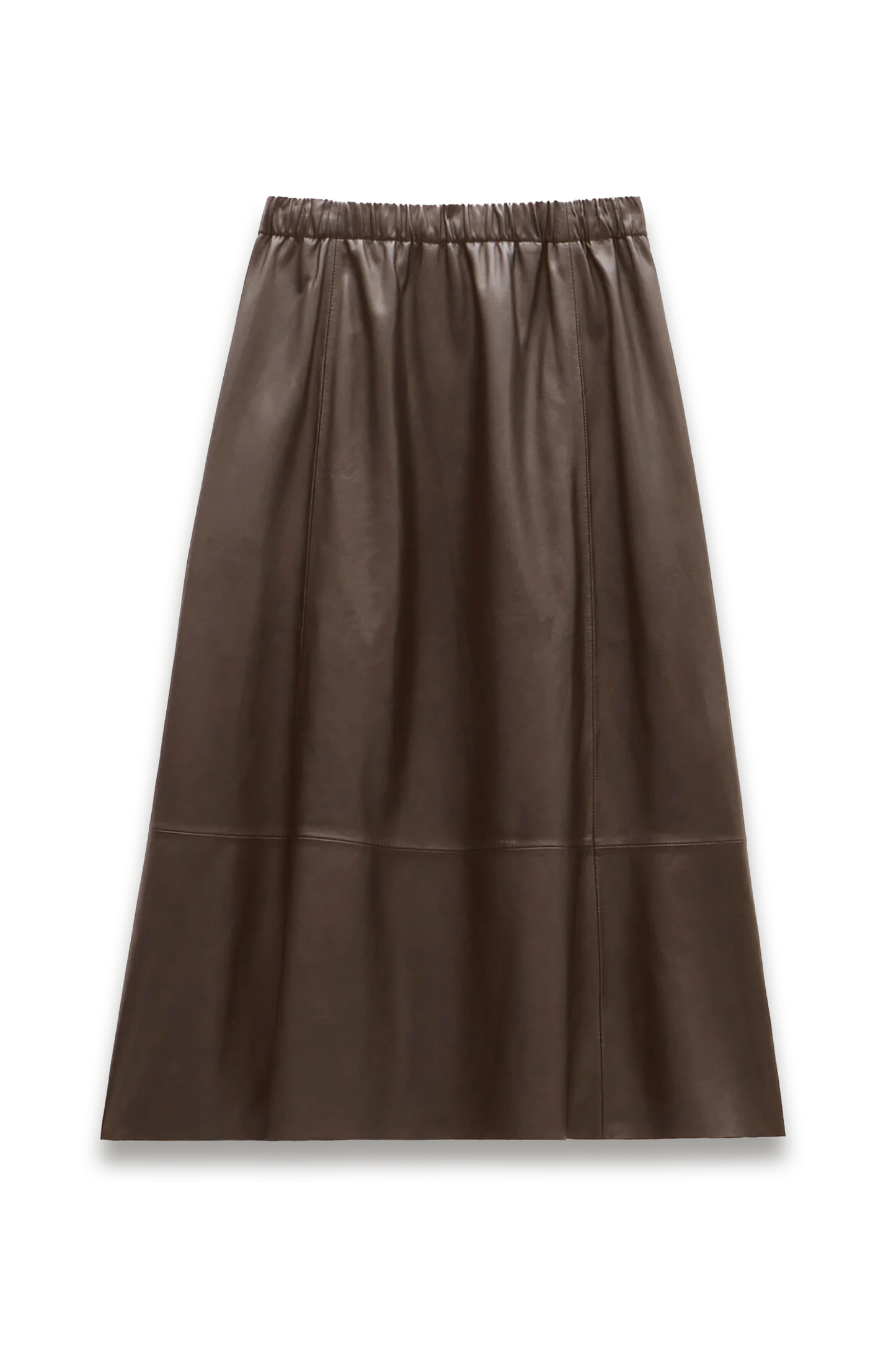 Agatha Leather Midi Skirt