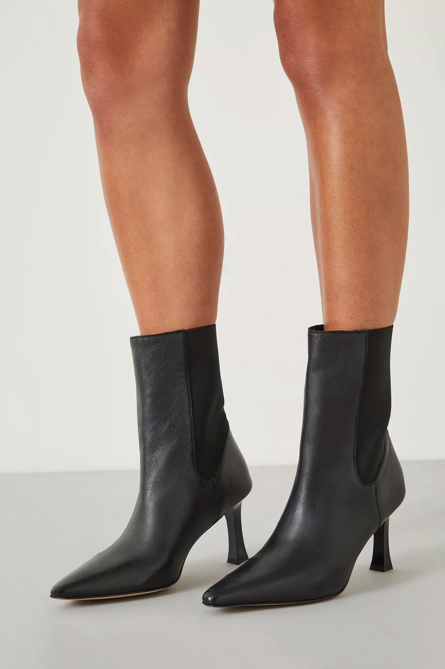 Leather Chelsea Stiletto Boots