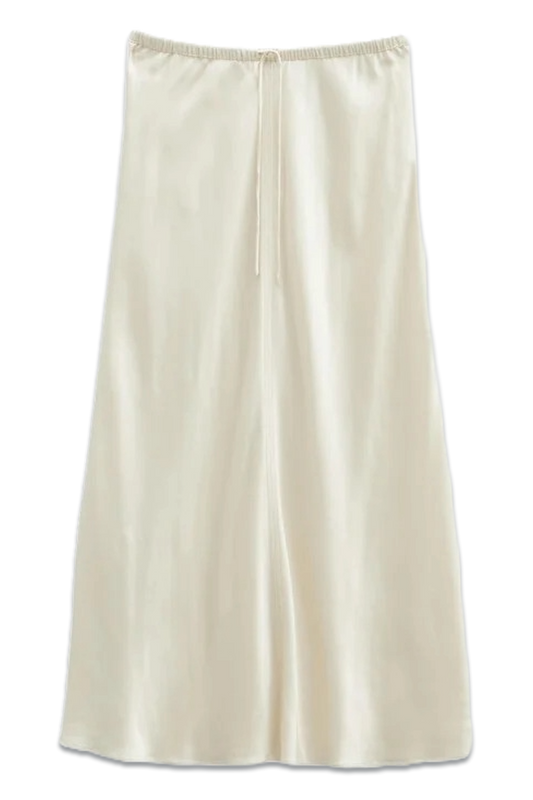 Indra Satin Midi Skirt