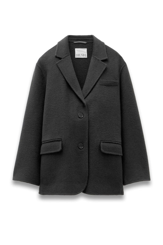 Pure Wool Double Faced Blazer Grey