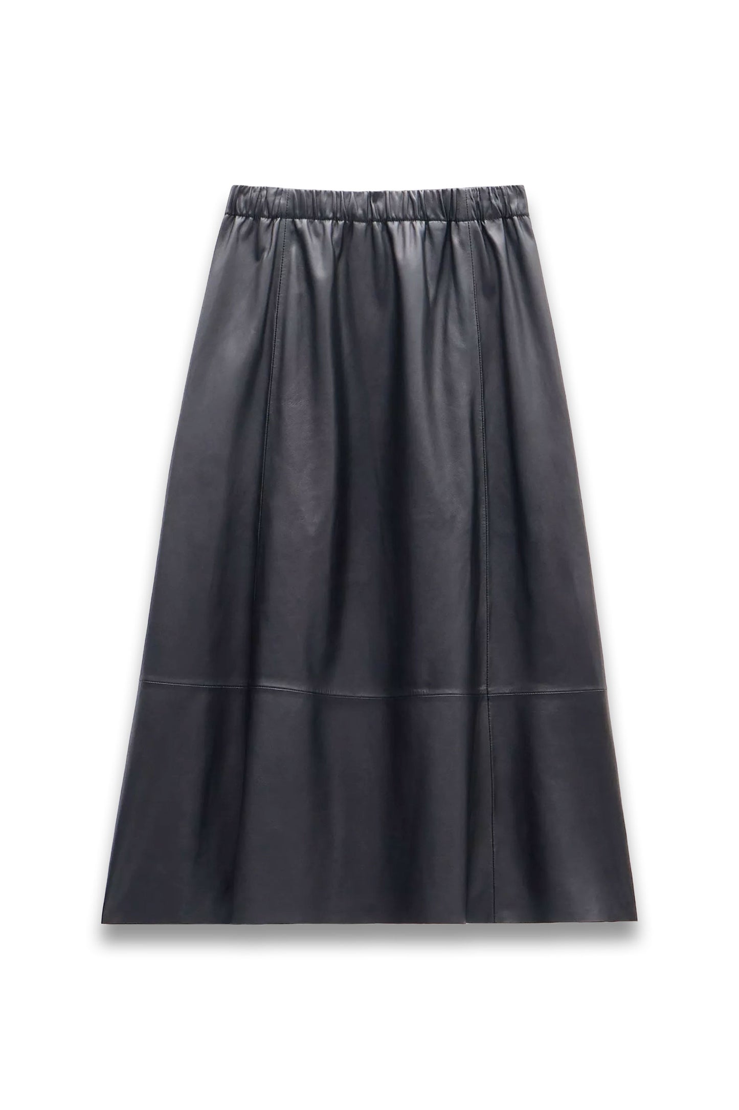 Agatha Leather Midi Skirt