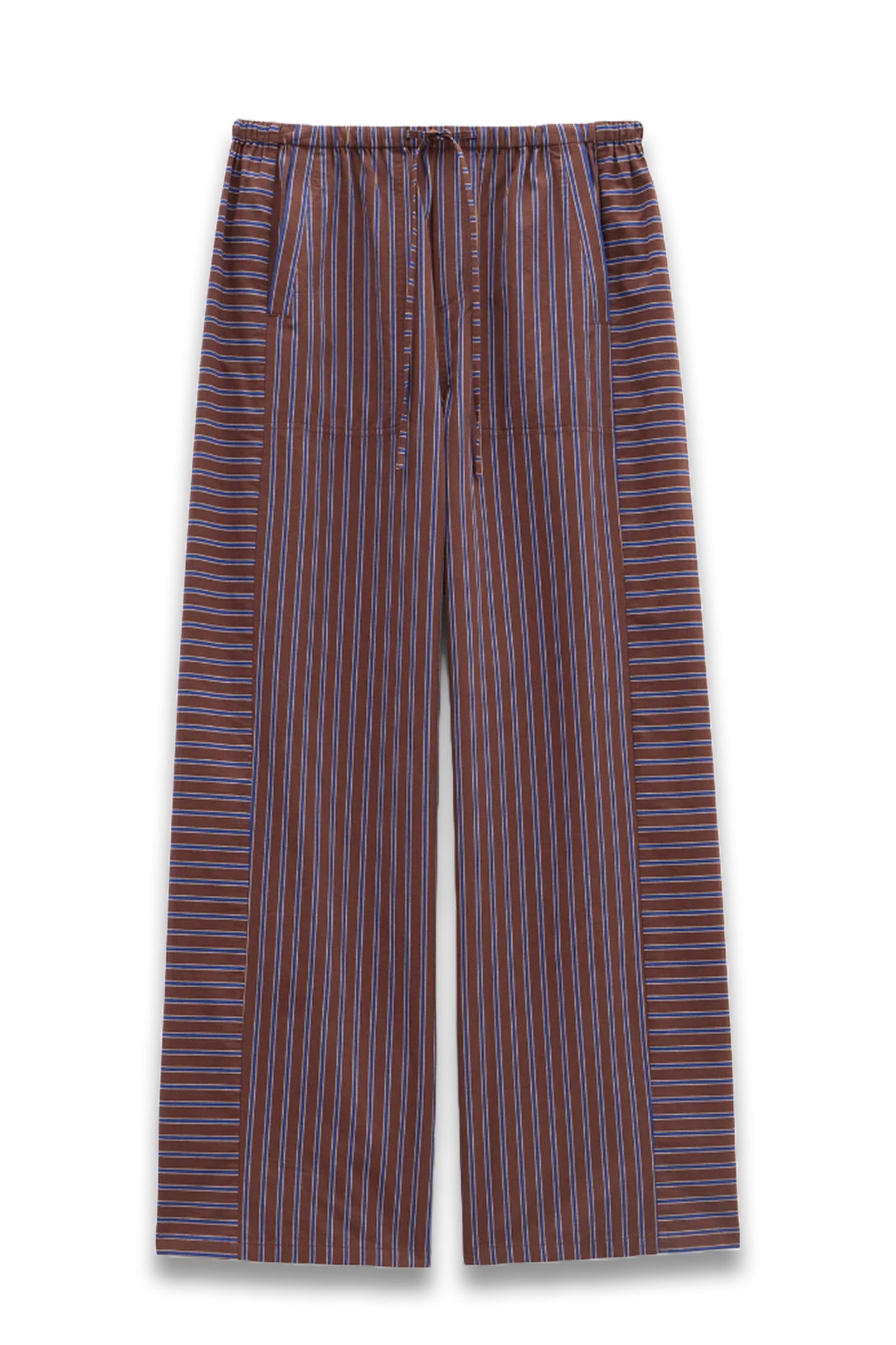 Cotton Stripe Pull On Trousers