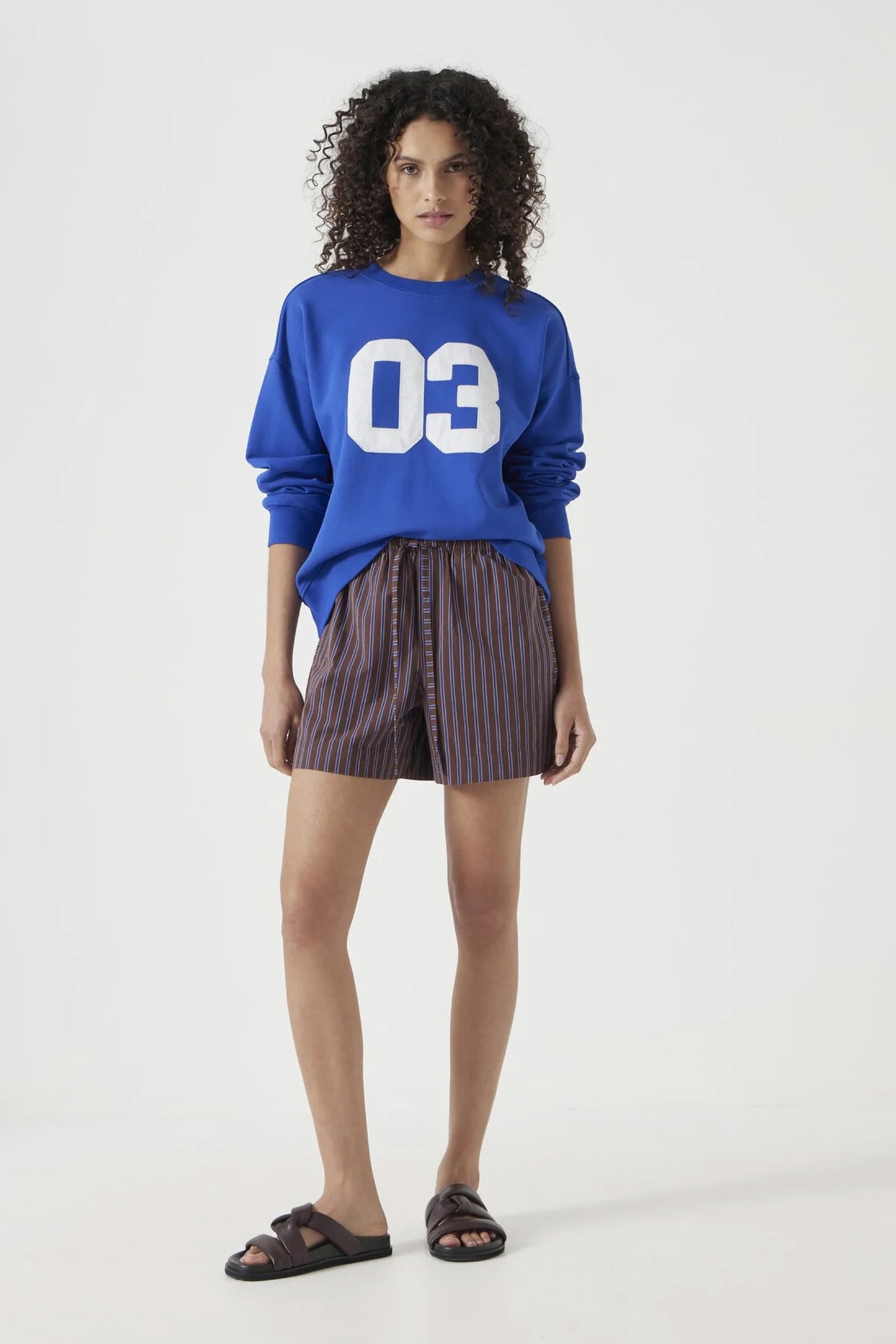 Margot Cotton Stripe Pull On Shorts