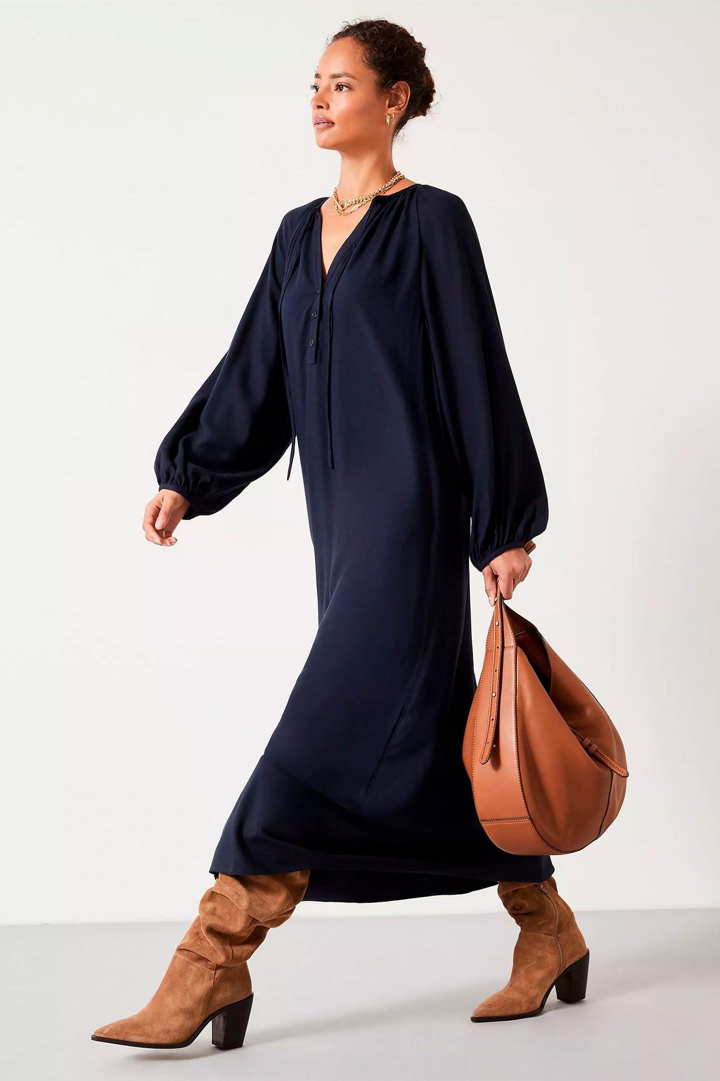 Leilani Gathered Midi Dress