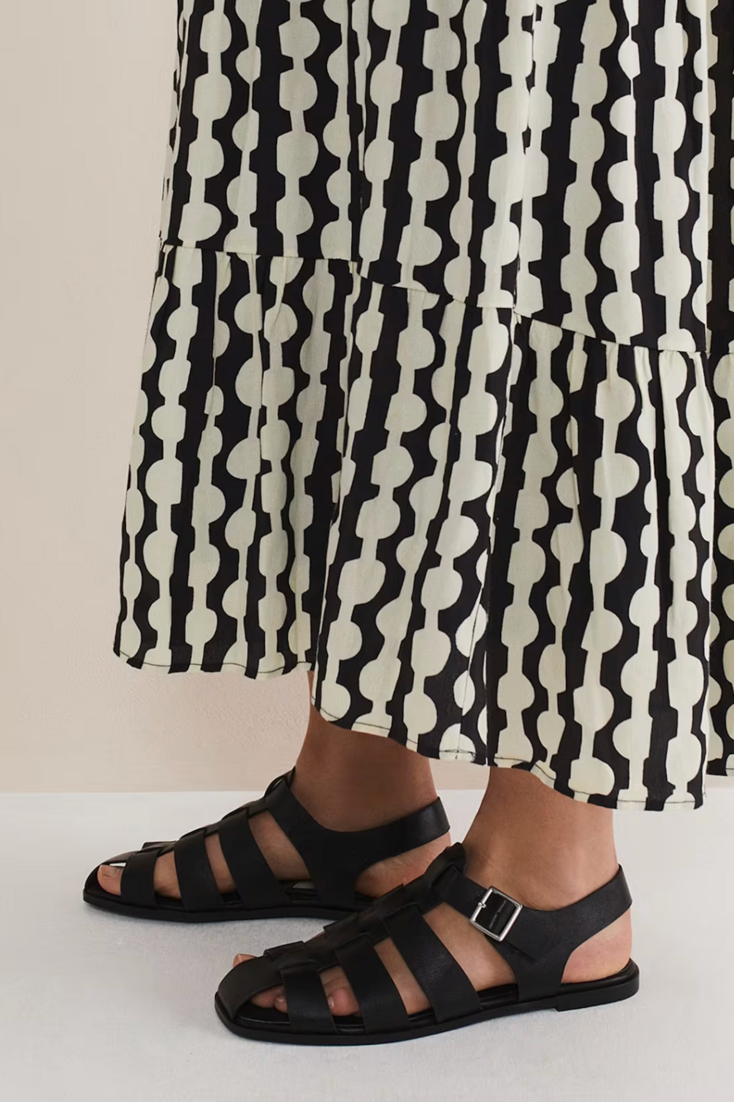 Leather Chunky Strap Sandal