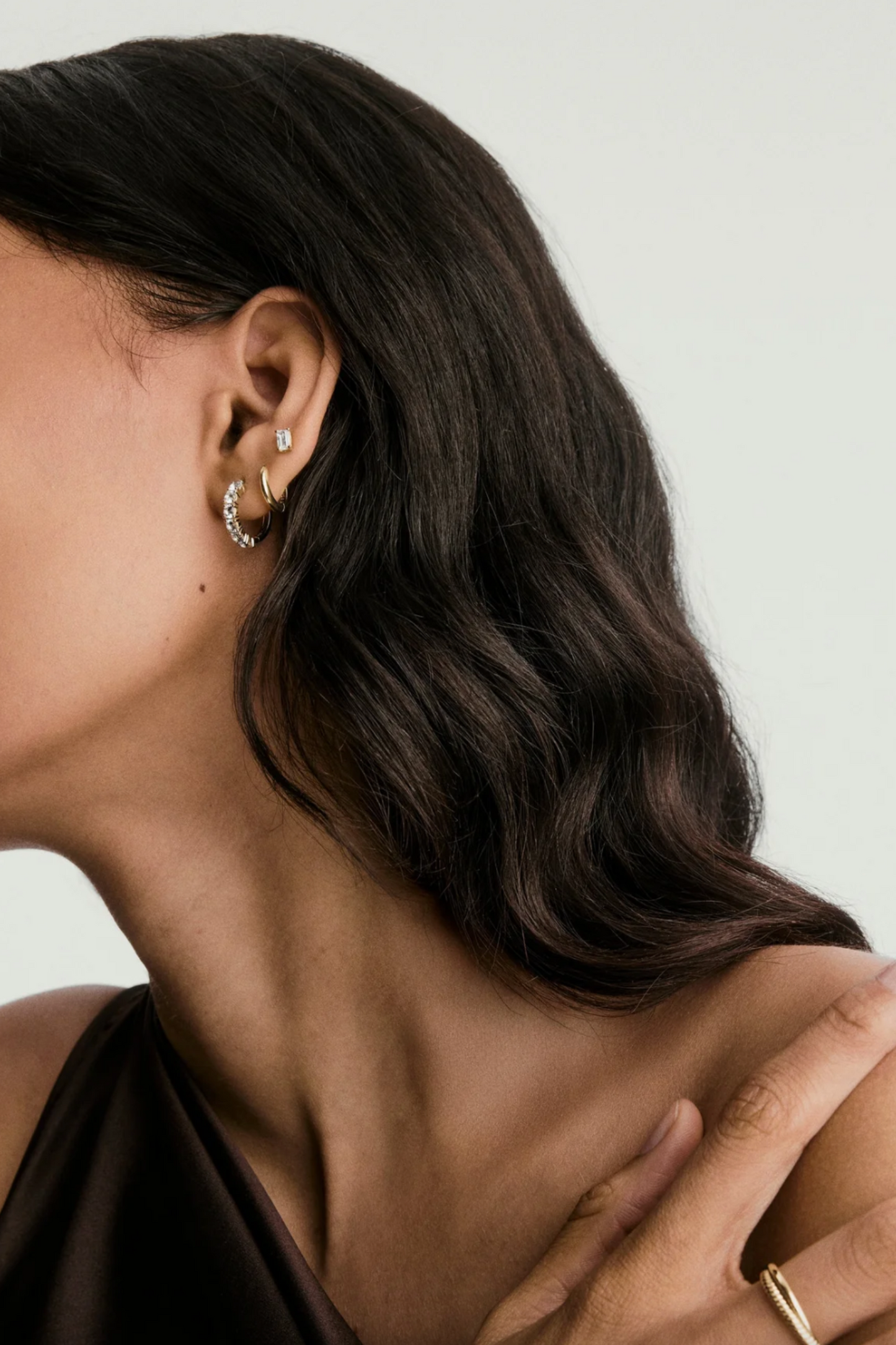 Lab Grown Sapphire Small Hoops