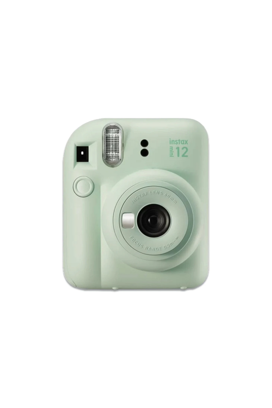 Instax Mini 12 Instant Camera with Built-In Flash & Hand Strap, Mint Green