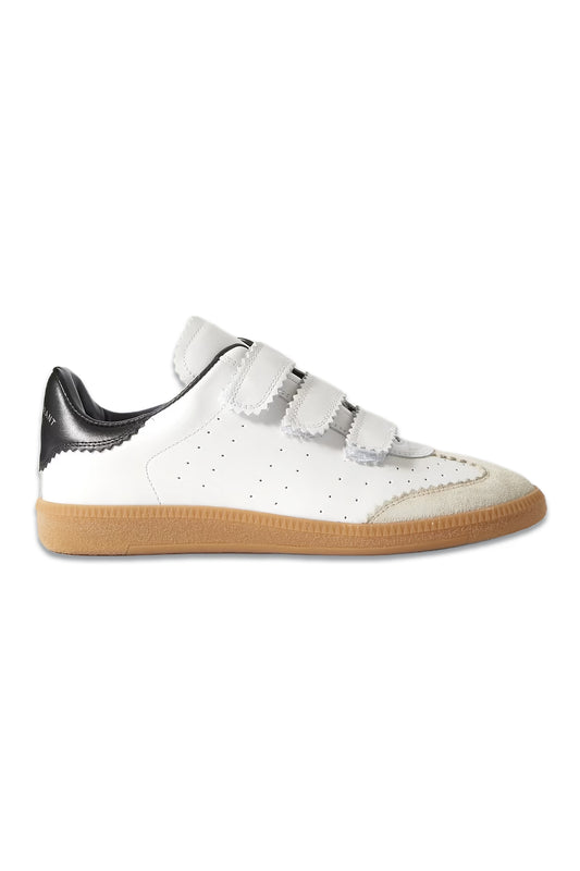 Beth Suede-trimmed Leather Sneakers