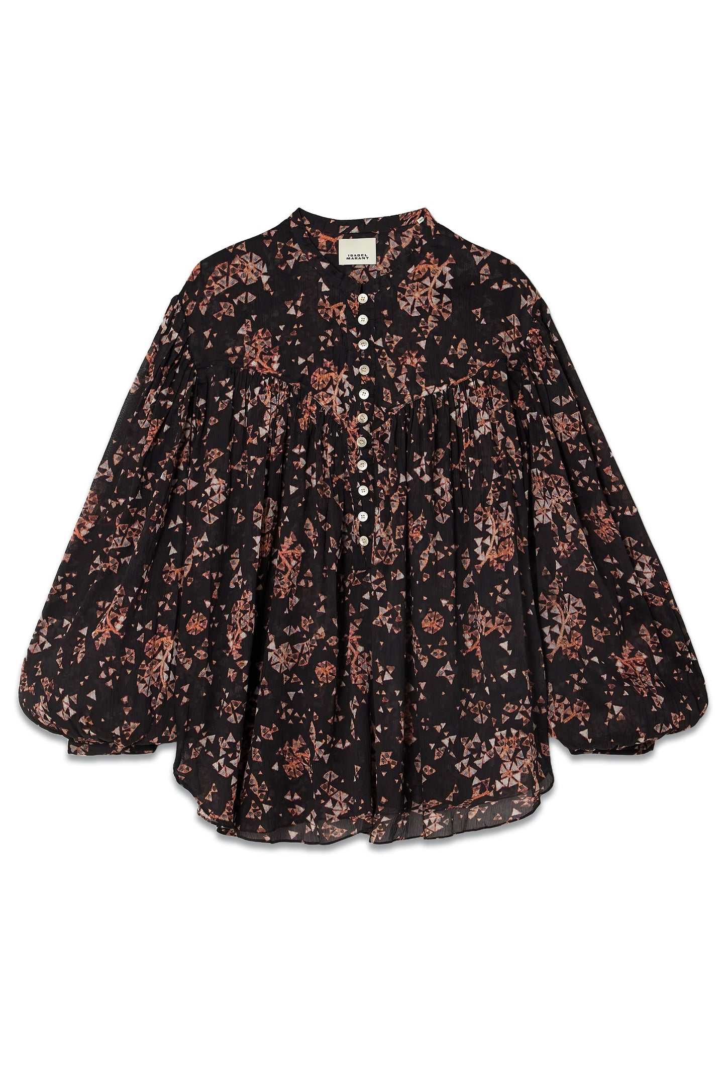 Kiledia Printed Cotton And Silk-blend Crepe Blouse