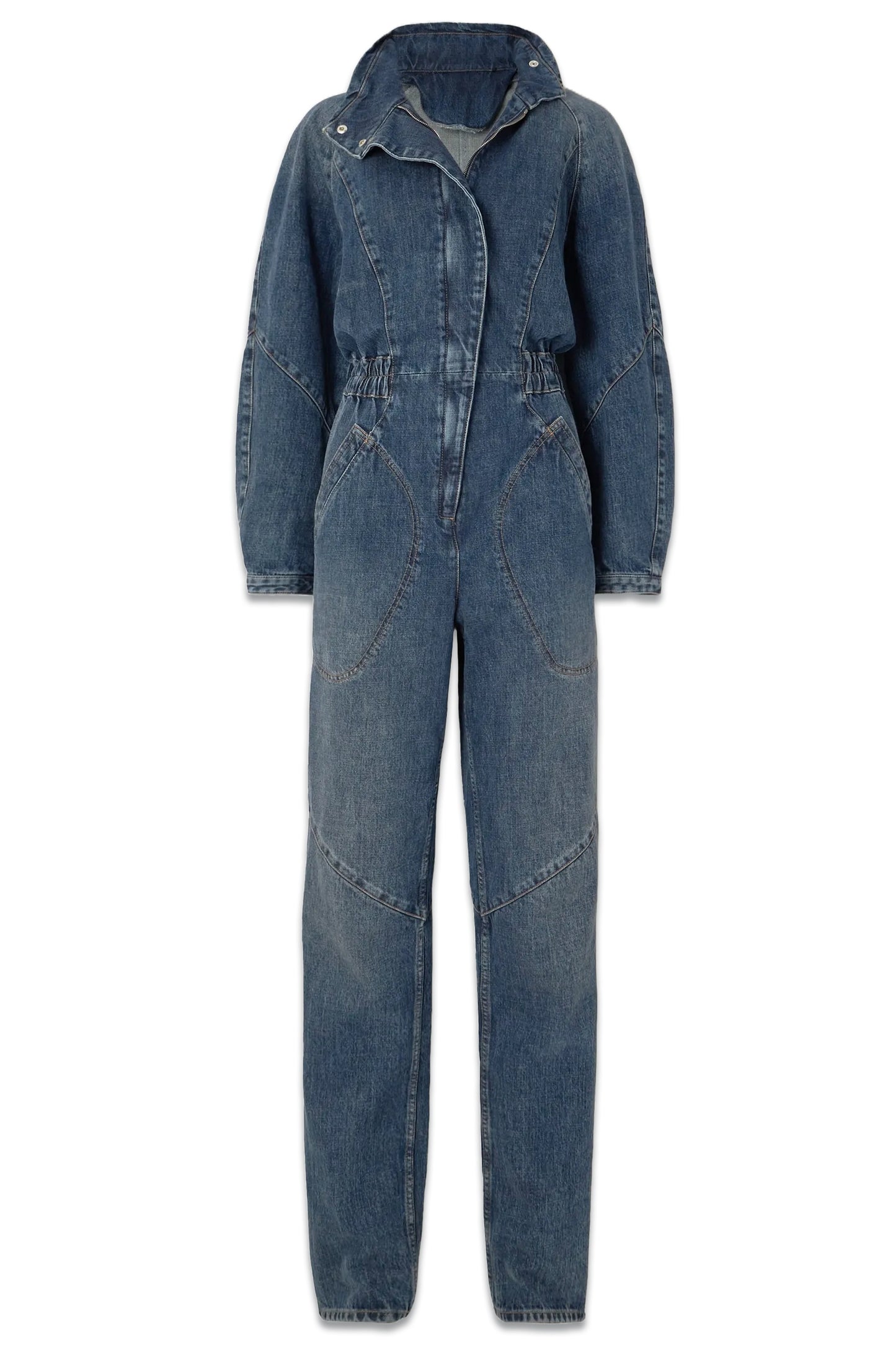 Kimea Paneled Denim Jumpsuit