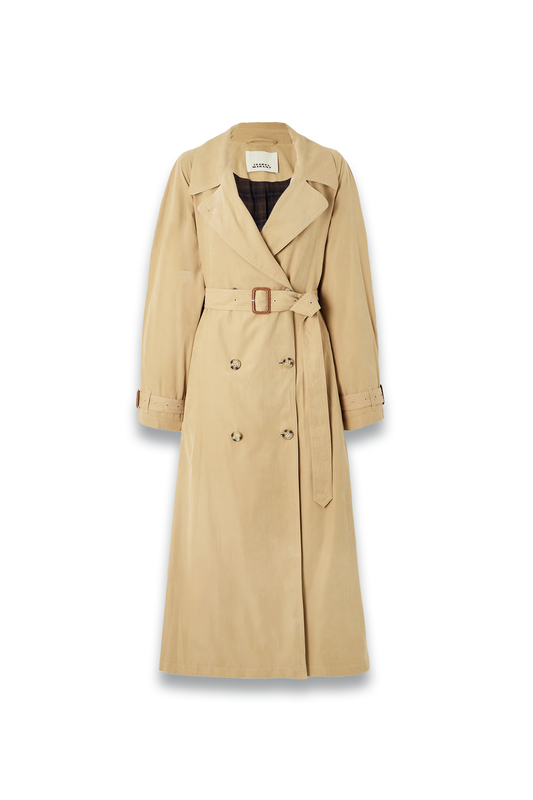 Elea Belted Twill Trench Coat
