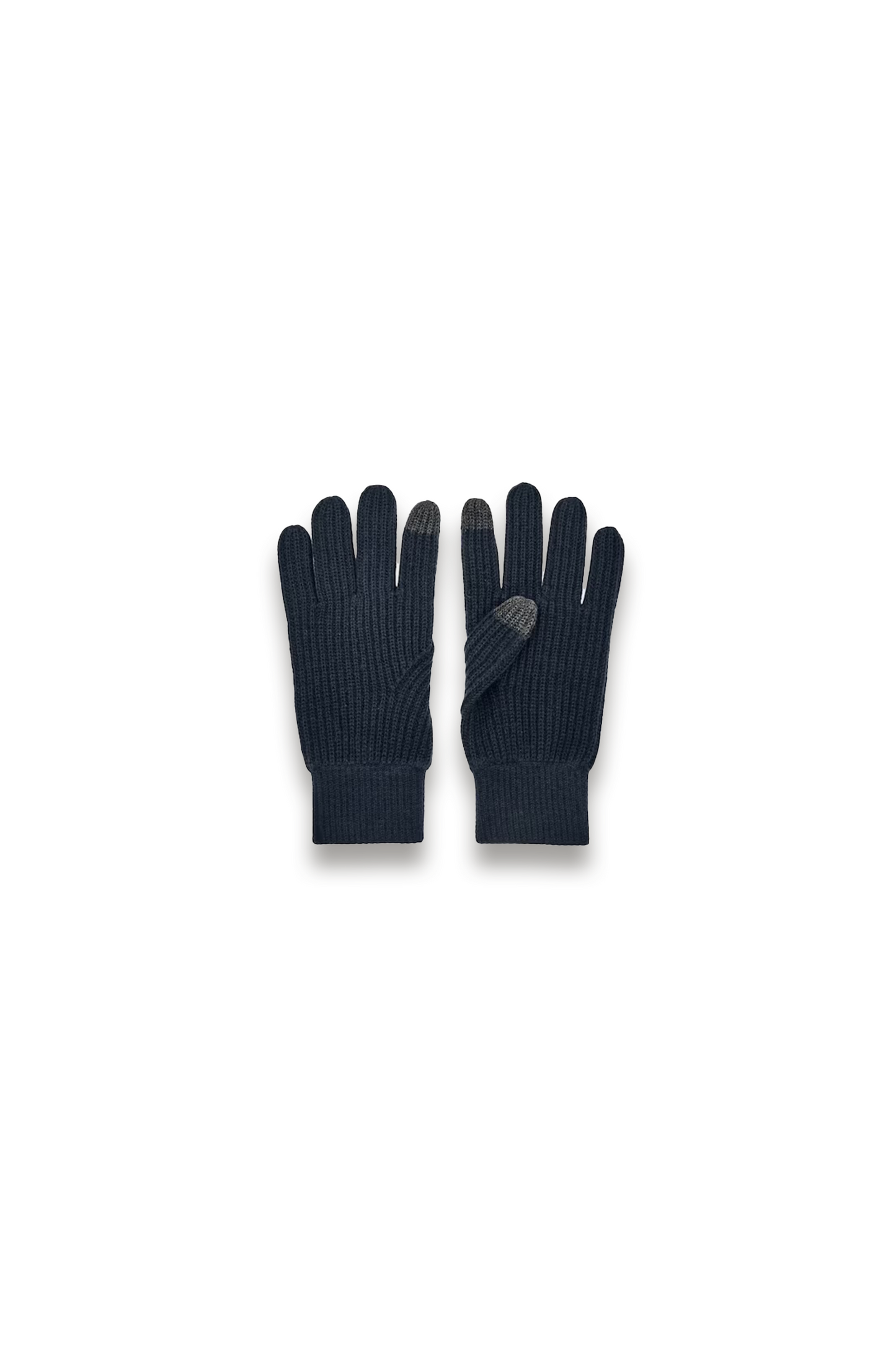 Lawson Ribbed-Merino Touchscreen Gloves in Navy