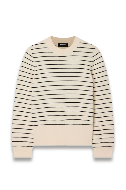 Ivory Classic Stripe Cotton-knit