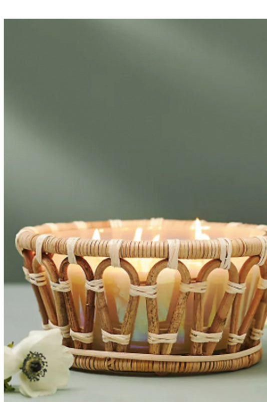 Cabano Woody Sea Misted Santal Rattan Candle
