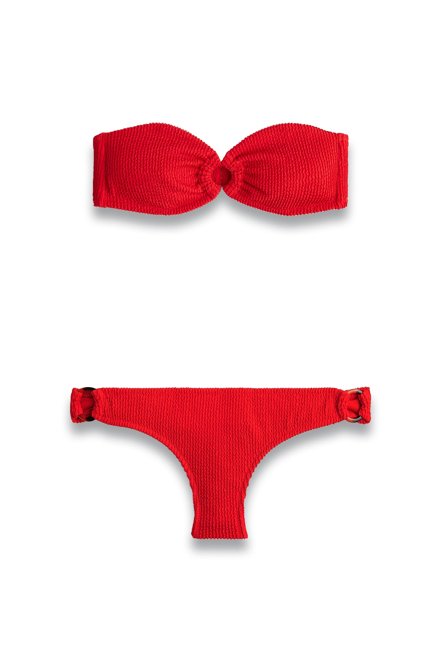 Bandeau Scrunchie Bikini Top With O-ring & Ronnie O-ring Scrunchie Bikini Bottom