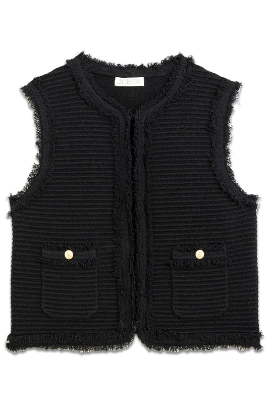 Textured Vest In Fine Bouclé