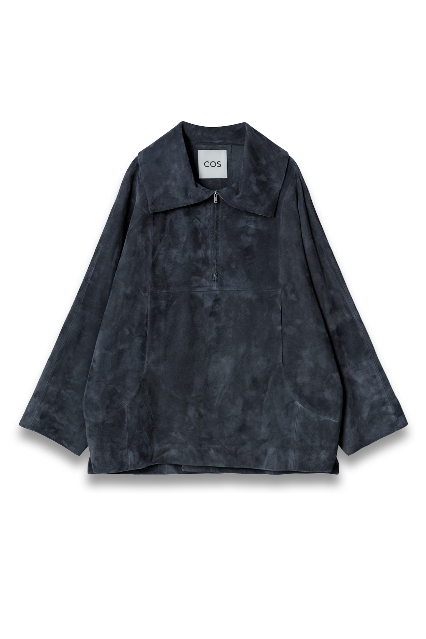 Suede Half-Zip Blouson Jacket
