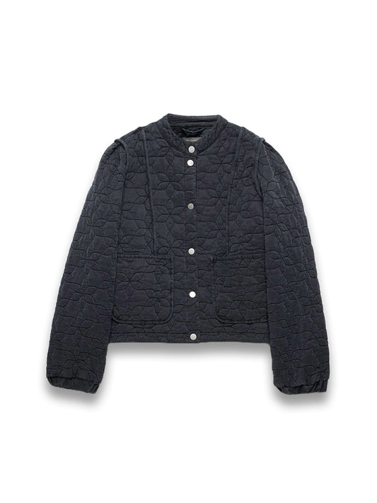 Navy Washed Quilted Jacket