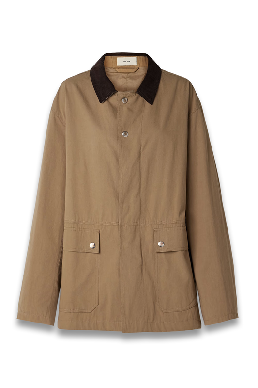 Frank Corduroy-Trimmed Cotton-Canvas Jacket