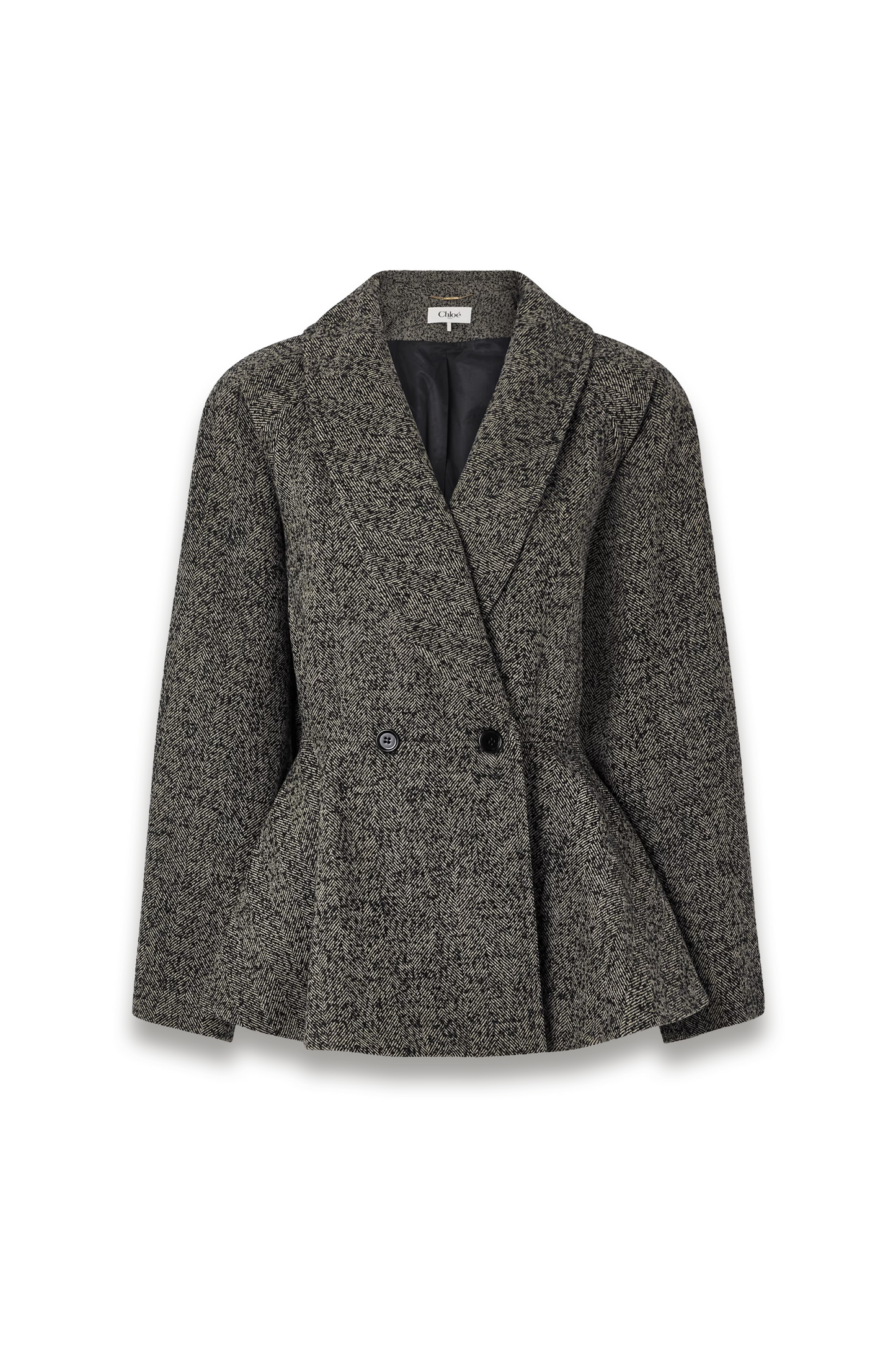 Double-breasted Herringbone Wool-blend Blazer