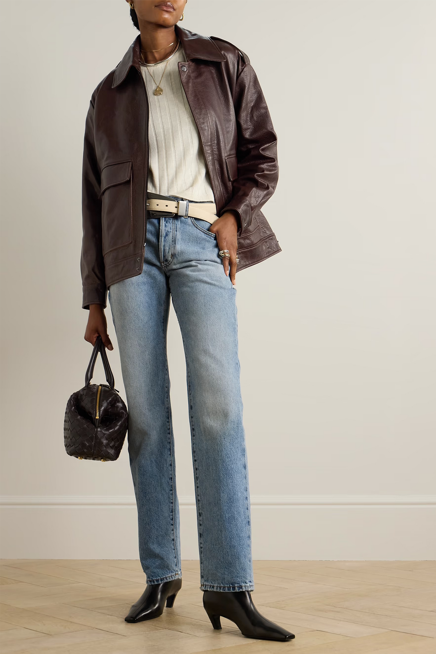 Drey textured-leather jacket