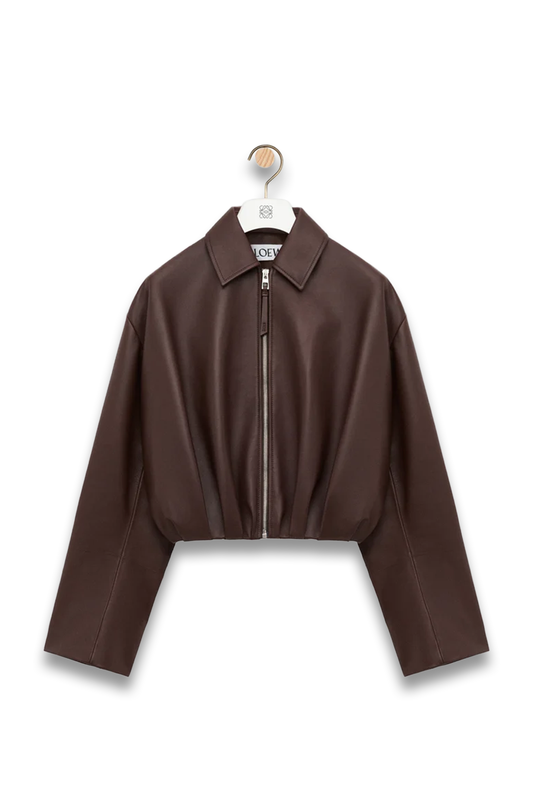 Draped Jacket in Nappa Lambskin