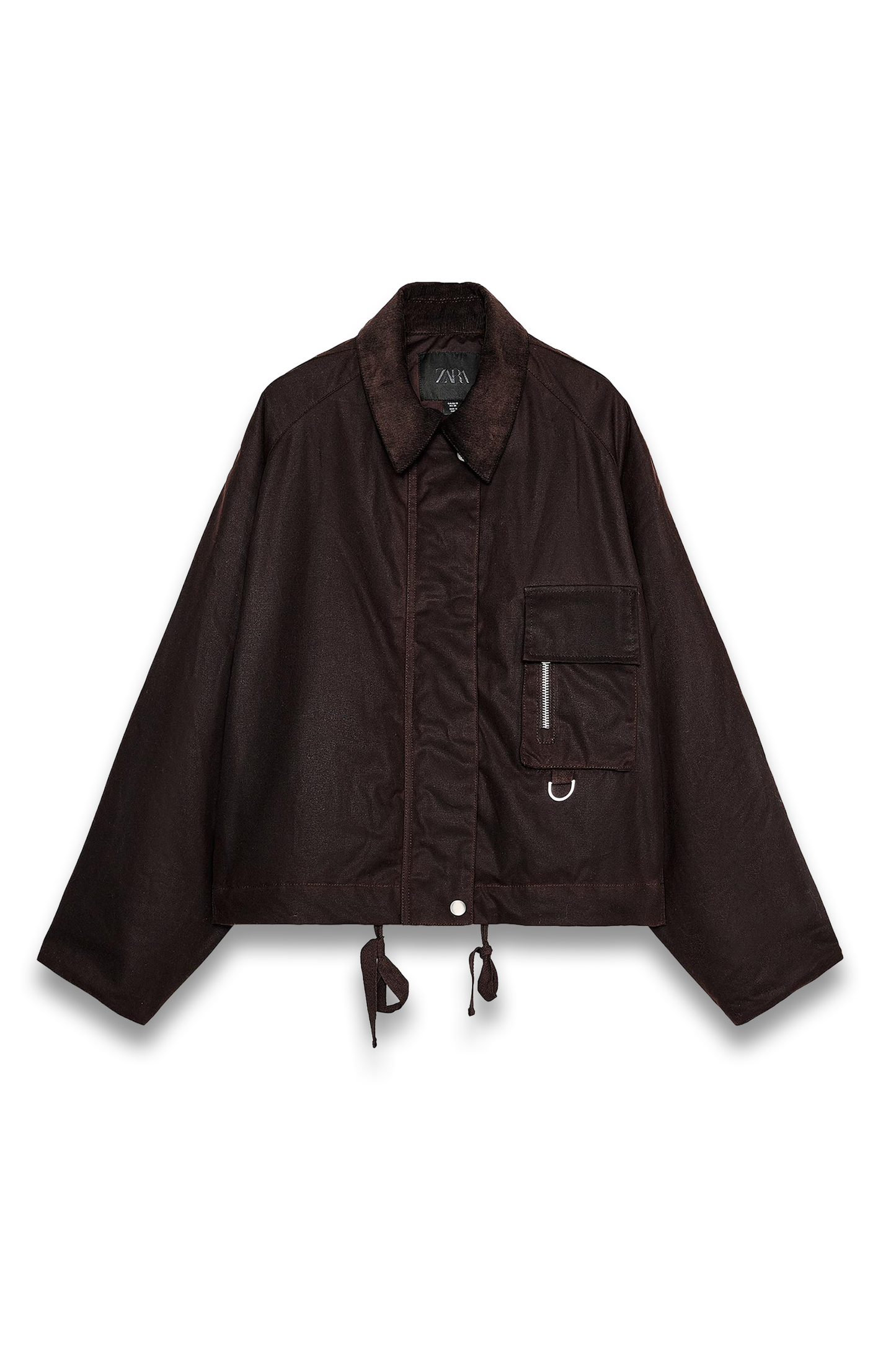 Waxed Jacket with Corduroy Collar