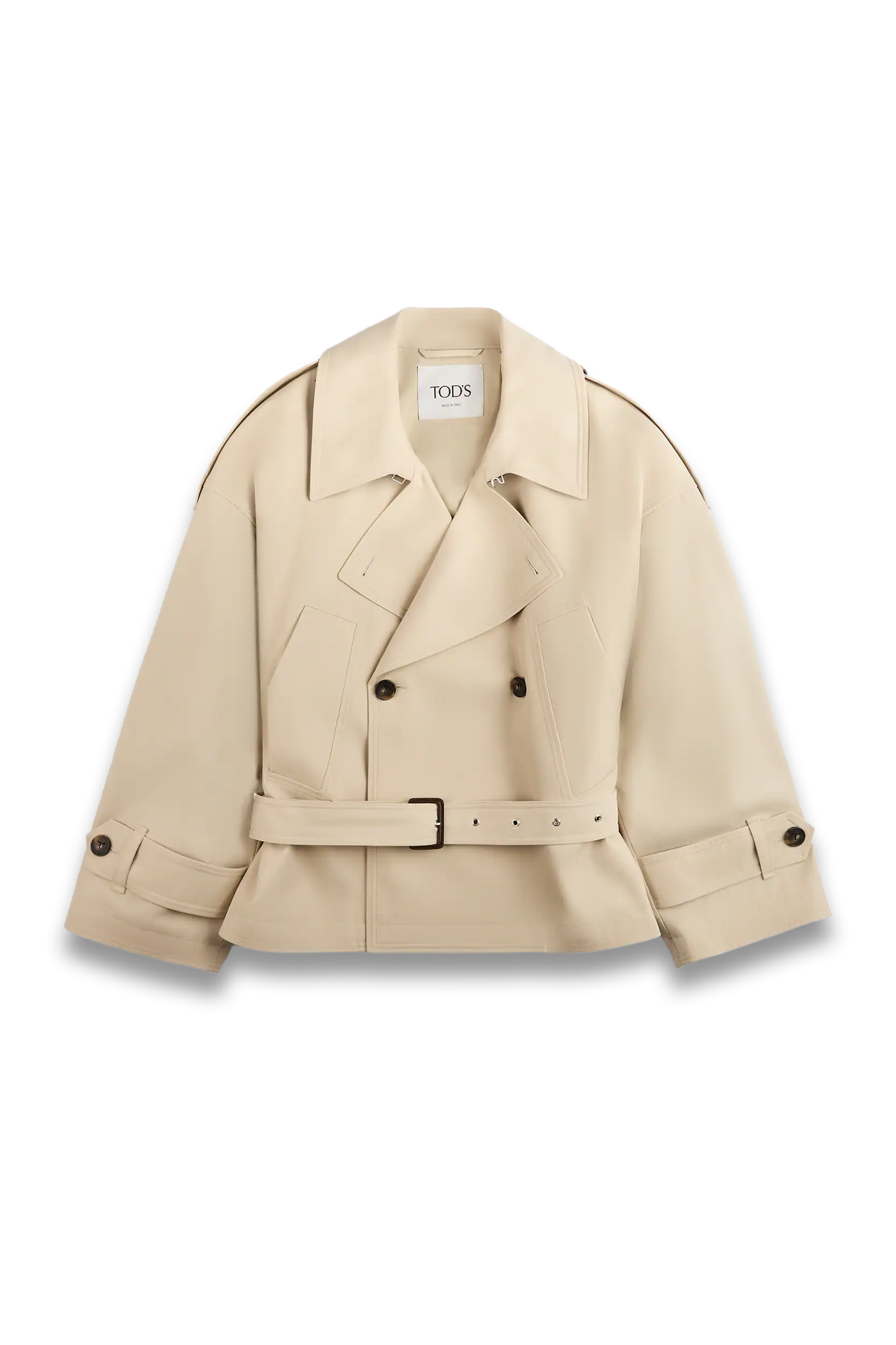 Wool Blend Short Trench Coat