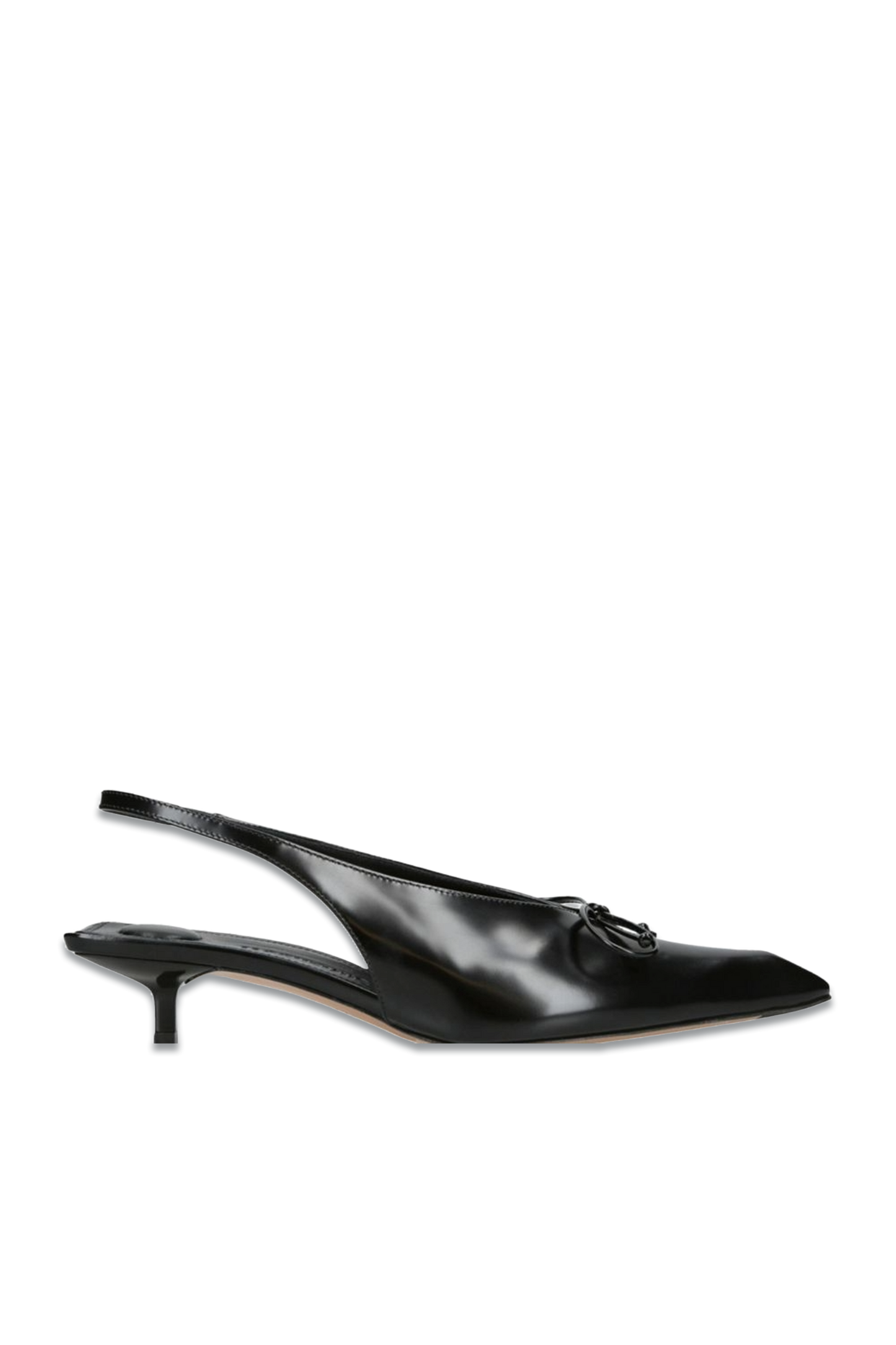 Black Les Sculptures 'Les Slingbacks Cubisto Basses' Heels