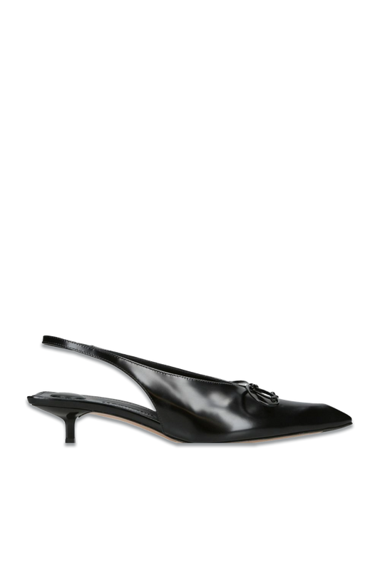 Black Les Sculptures 'Les Slingbacks Cubisto Basses' Heels