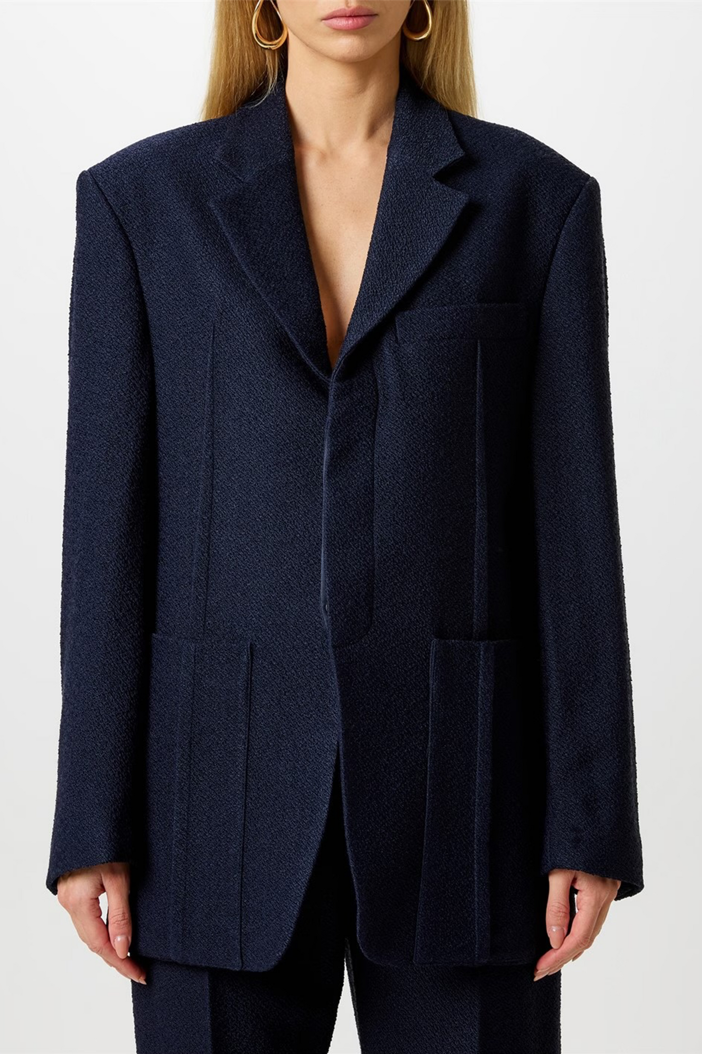 Le Veste D'Homme Oversized Wool Long-sleeve Blazer