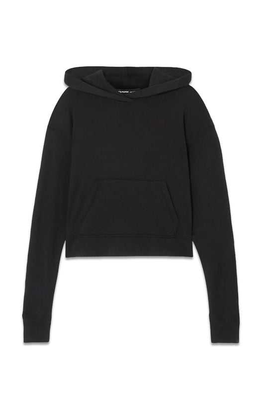 Cropped Cotton-jersey Hoodie
