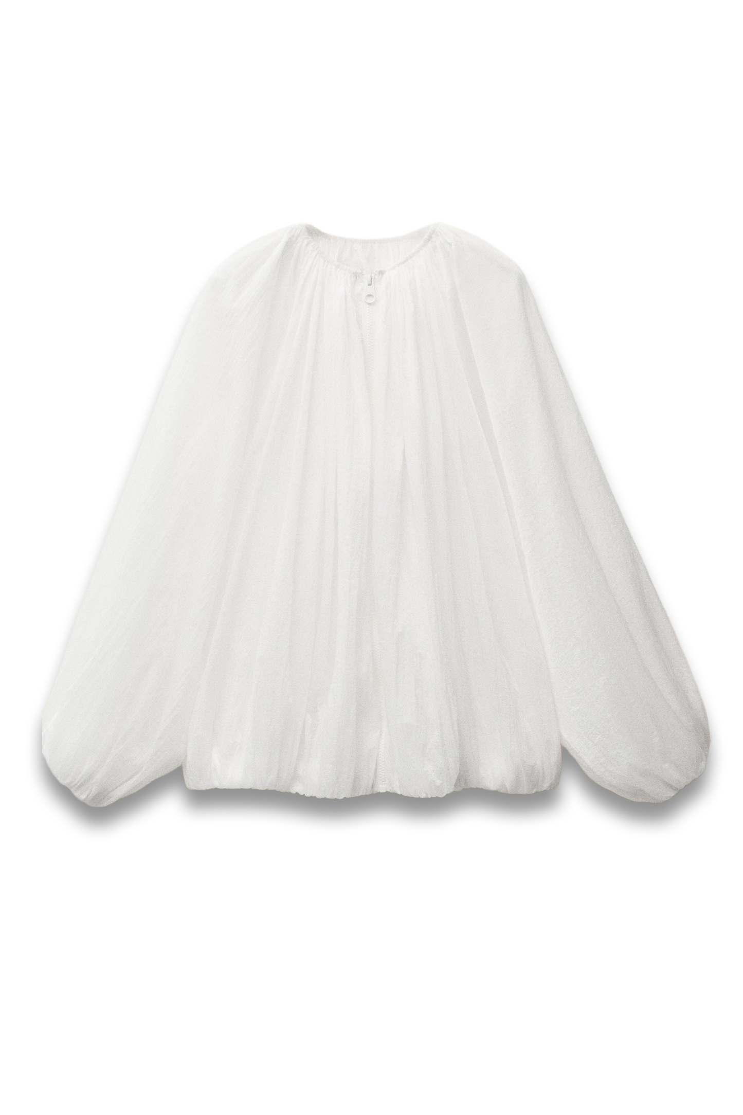 Gathered Semi-Transparent Jacket