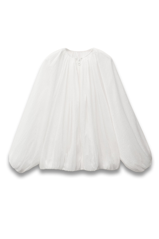 Gathered Semi-Transparent Jacket