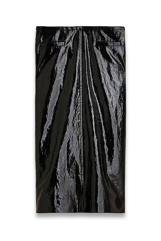 Collection laminated linen skirt