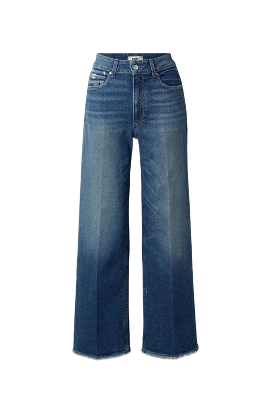 Sasha Frayed High-rise Wide-leg Jeans