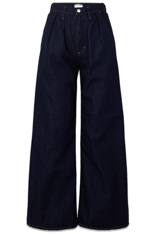 Maritzy Pleated Wide-leg Organic Jeans