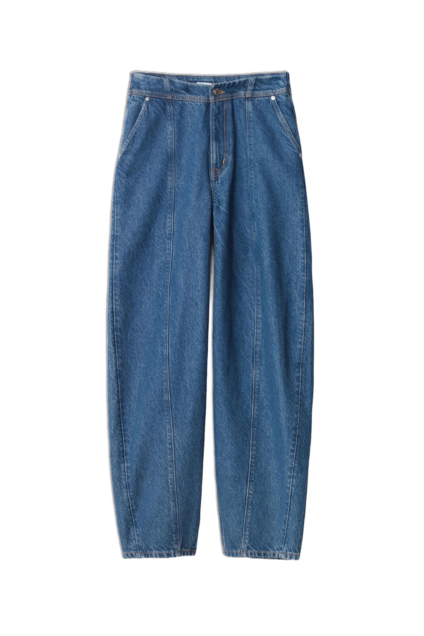 Tapered Barrel-Leg Jeans