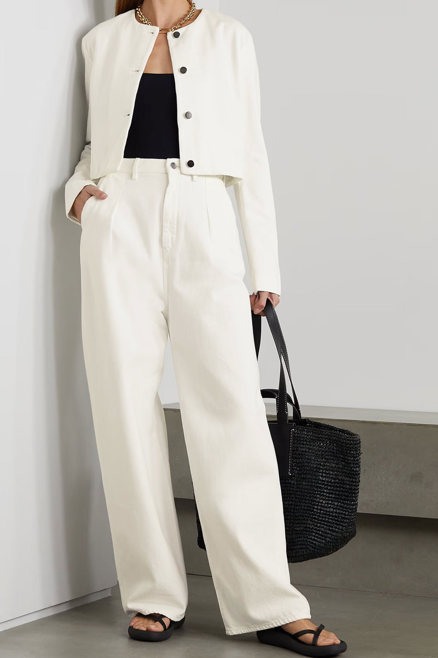 + NET SUSTAIN Attu High-rise Wide-leg Organic Jeans