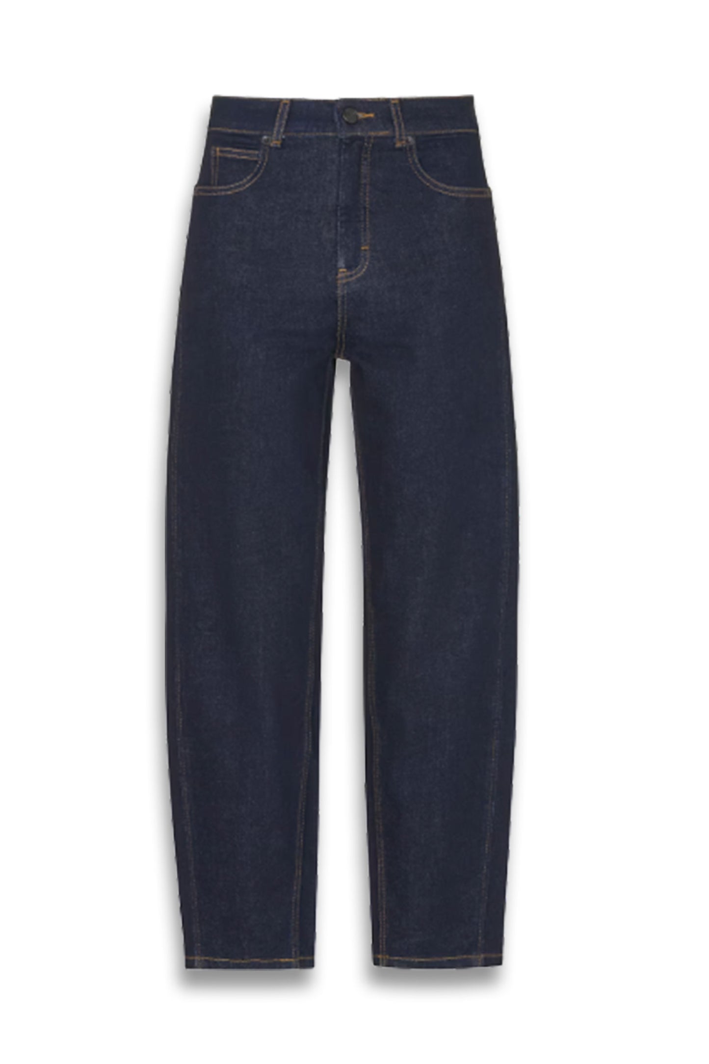 Dark Denim Stretch Barrel Leg Jean